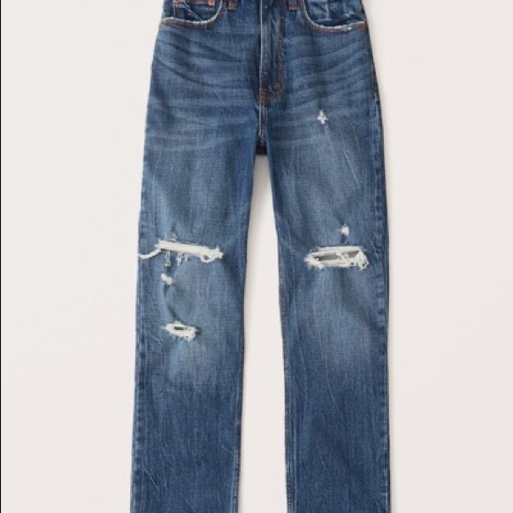 Abercrombie & Fitch Ultra High Rise Ankle Straight Jeans